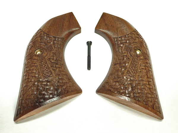 Walnut Braided Celtic Cross Ruger Vaquero/Blackhawk/Wrangler Grips