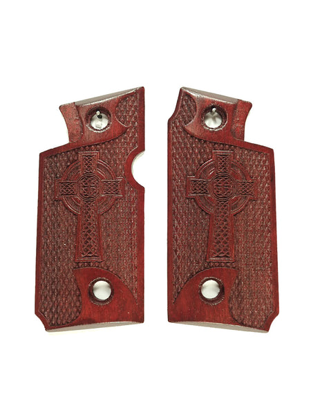 --Rosewood Celtic Cross Springfield Armory 911 9mm Grips