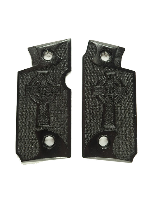 Ebony Celtic Cross Springfield Armory 911 .380 Grips X