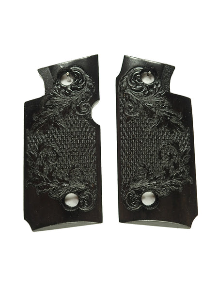 Ebony Floral Checkered Springfield Armory 911 9mm Grips X