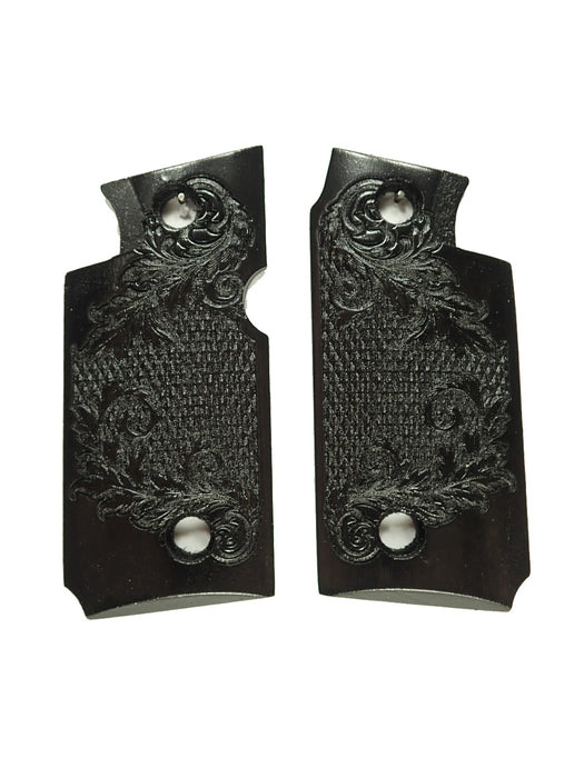 Ebony Floral Checkered Springfield Armory 911 .380 Grips