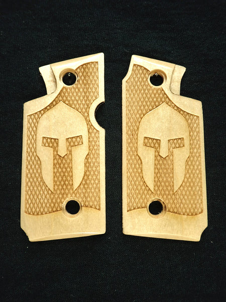 Maple Spartan Springfield Armory 911 9mm Grips X