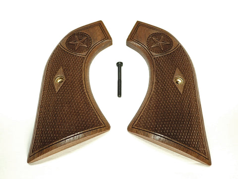 Walnut Texas Star Ruger Super Blackhawk Grips X