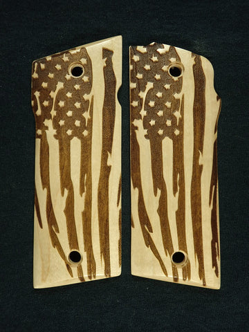 --Maple American Flag Coonan .357 Grips