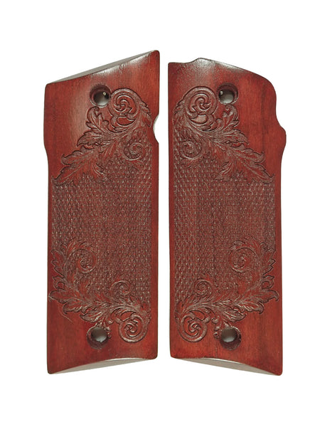 Rosewood Floral Checkered Coonan .357 Grips