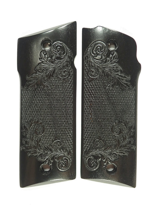Ebony Floral Checkered Coonan .357 Grips