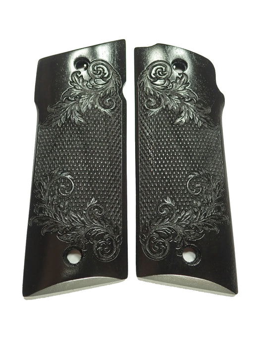Ebony Floral Checkered Coonan .357 Grips