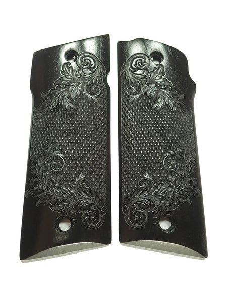 Ebony Floral Checkered Coonan .357 Grips
