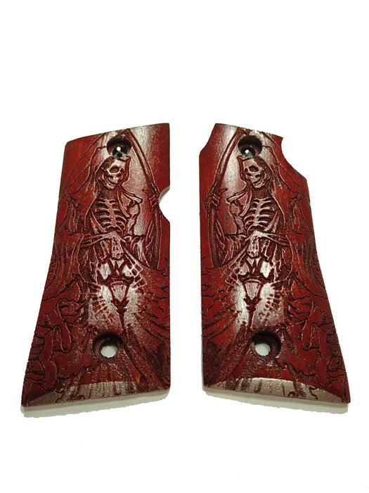 Rosewood Grim Reaper Colt Mustang Pocketlite Grips X