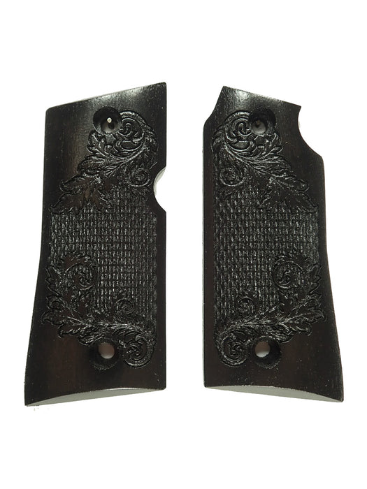Ebony Floral Checkered Colt Mustang Pocketlite Grips