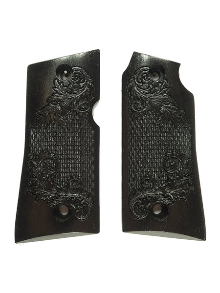 Ebony Floral Checkered Colt Mustang Pocketlite Grips
