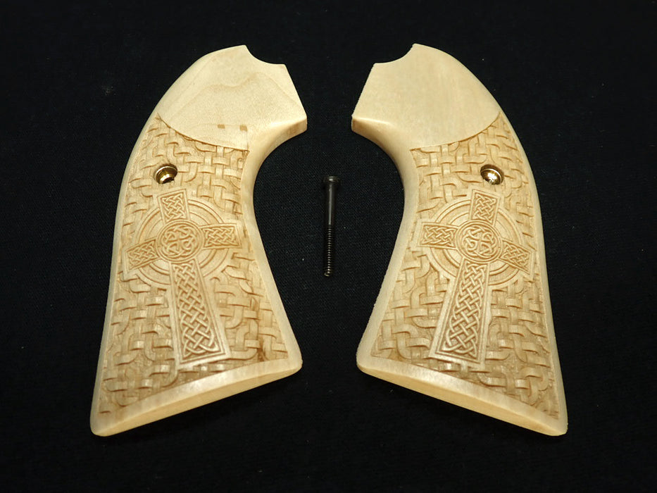 Maple Braided Celtic Cross Ruger Vaquero Bisley Grips