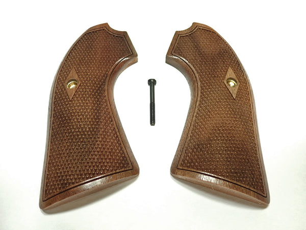 Walnut Checkered Ruger Vaquero Bisley Grips