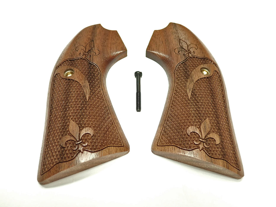 Walnut Fleur De Lis Ruger Vaquero Bisley Grips X