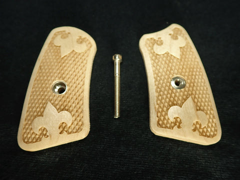 --Maple Checker Plume Ruger Sp101 Grip Inserts