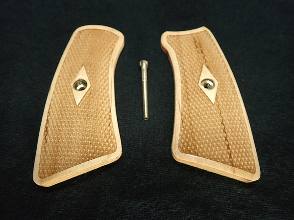 Maple Diamond Checkered Ruger Gp100 Grip Inserts