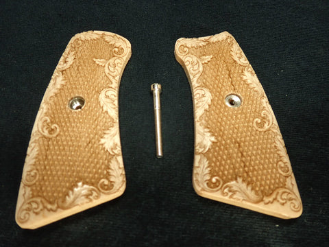 Maple Checkered Floral Ruger Gp100 Grip Inserts