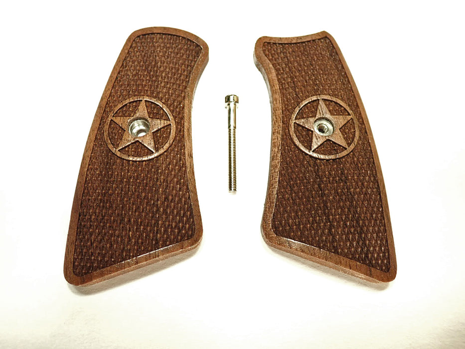 Walnut Texas Star Ruger Gp100 Grip Inserts