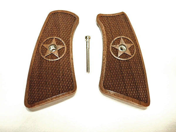 Walnut Texas Star Ruger Gp100 Grip Inserts