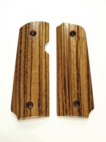 Finished Zebrawood Rock Island 380 1911 Grips