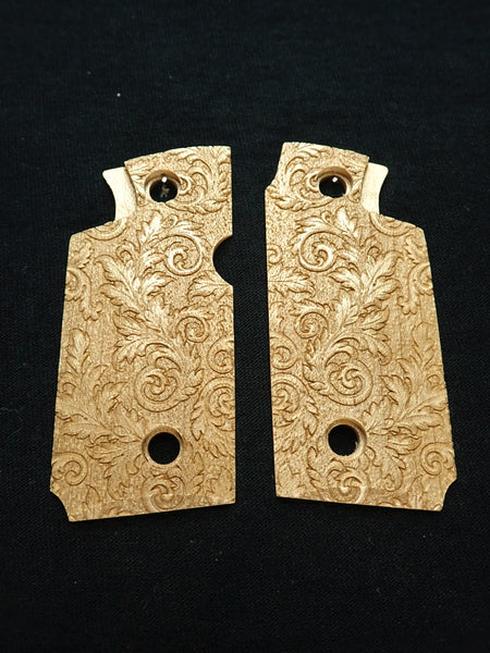 --Maple Floral Scroll Springfield Armory 911 .380 Grips