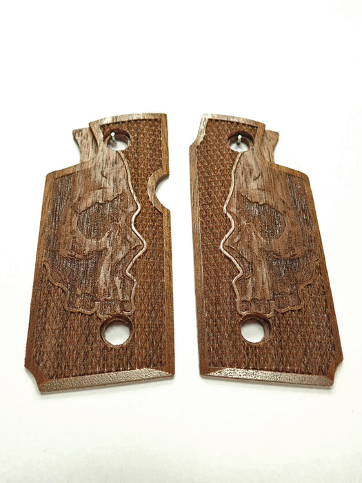 Walnut Skull Springfield Armory 911 .380 Grips X