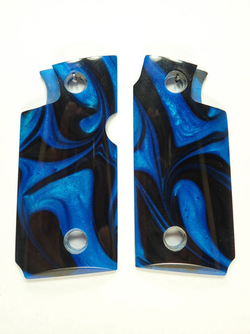 --Blue & Black Pearl Springfield Armory 911 .380 Grips