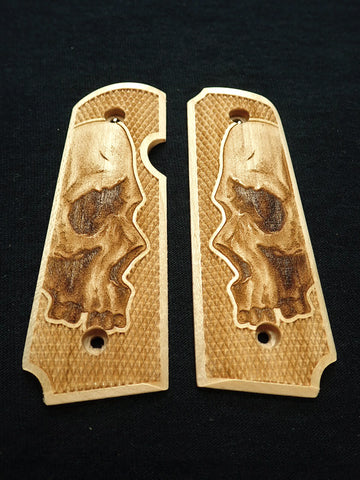 --Maple Skull Rock Island 380 1911 Grips