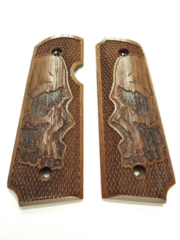Walnut Skull Rock Island 380 1911 Grips