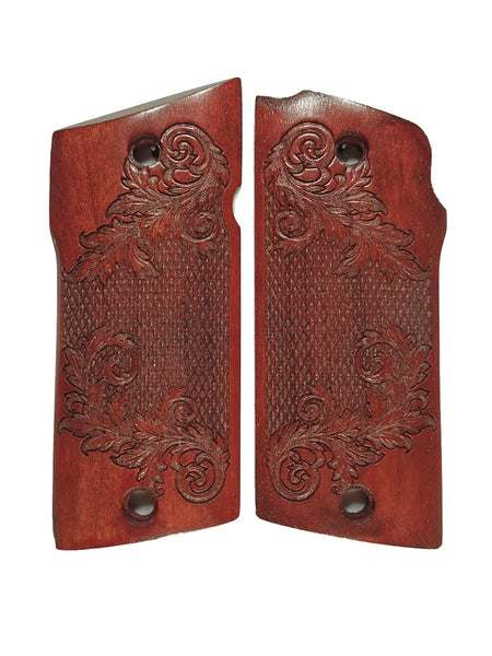 Rosewood Floral Checker Compact Coonan .357 Grips