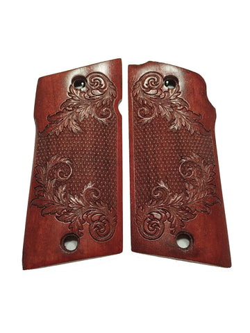 Rosewood Floral Checker Compact Coonan .357 Grips