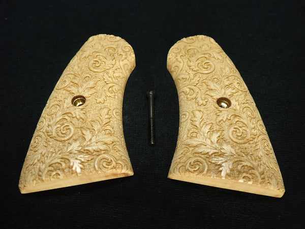 Maple Floral Scroll Uberti Schofield Grips Engraved Textured