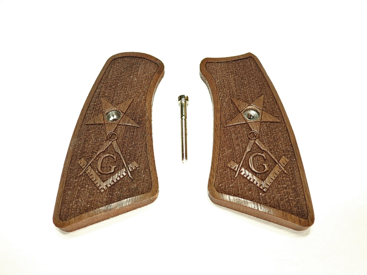 Walnut Masonic Ruger Gp100 Grip Inserts – LS Grips