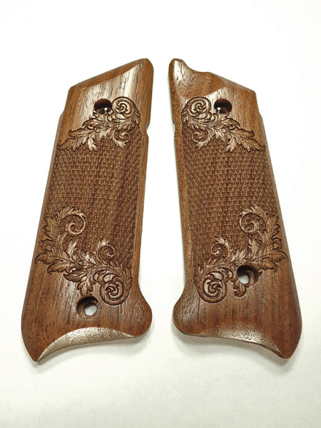 Walnut Floral Checkered Ruger Mark IV Grips