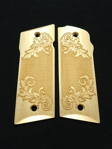 --Maple Floral Checker Coonan .357 Grips