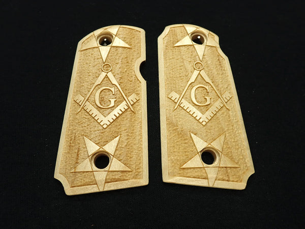Maple Masonic Kimber Micro 9 Grips