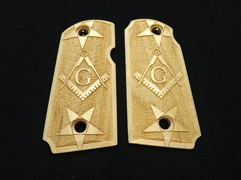 Maple Masonic Kimber Micro 9 Grips