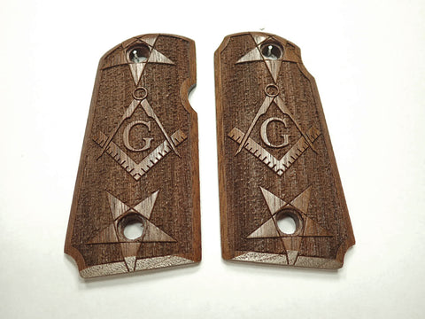 Walnut Masonic Kimber Micro 9 Grips