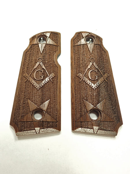 --Walnut Masonic Kimber Micro 380 Grips