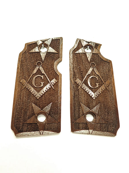 Walnut Masonic Sig Sauer P238 Grips